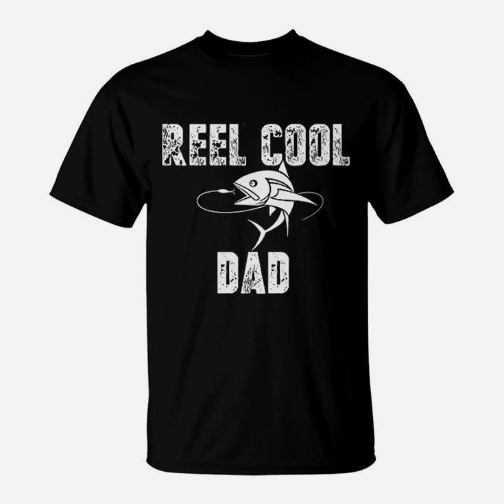Reel Cool Dad Papas Fishing Buddy Great Gift For A Father Funny Fisherman Joke T-Shirt