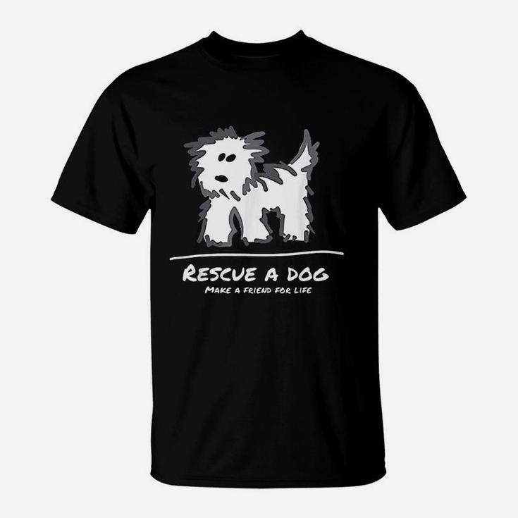 Rescue A Dog Dont Shop Adopt Animal Lover T-Shirt