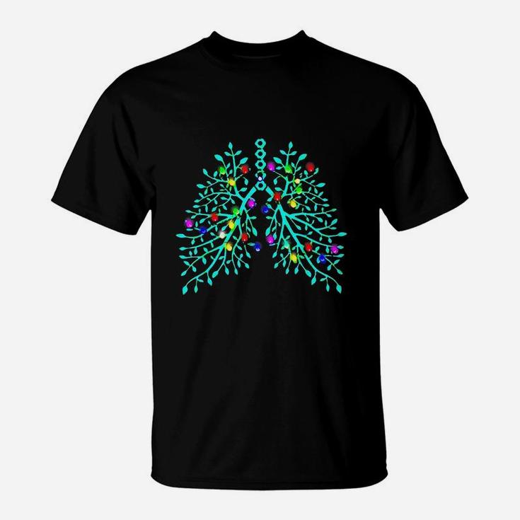 Respiratory Therapy Lung Christmas String Light Ornament T-Shirt