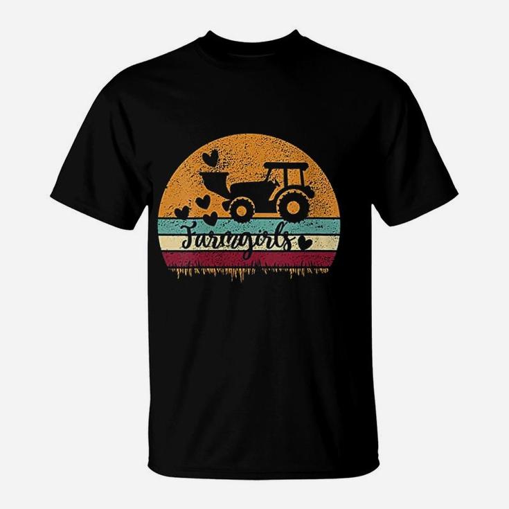 Retro Vintage Farm Girl T-Shirt
