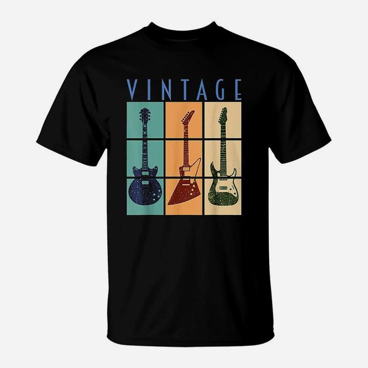 Retro Vintage Guitar Gift Cool Classic Guitars T-Shirt