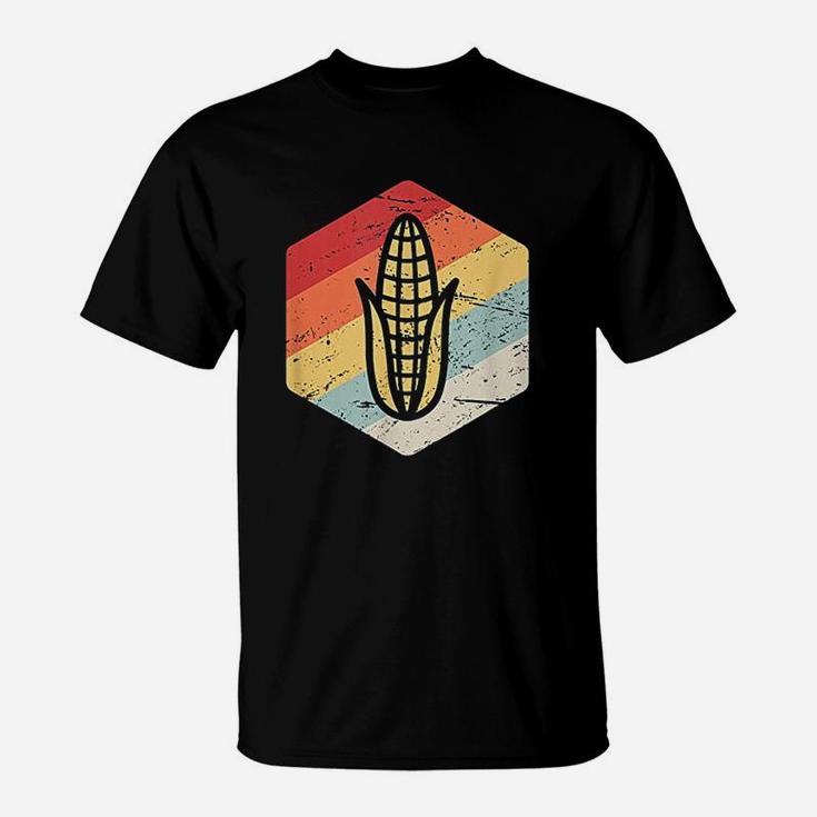 Retro Vintage Midwest Ear Of Corn Gift For Corn Farmers T-Shirt