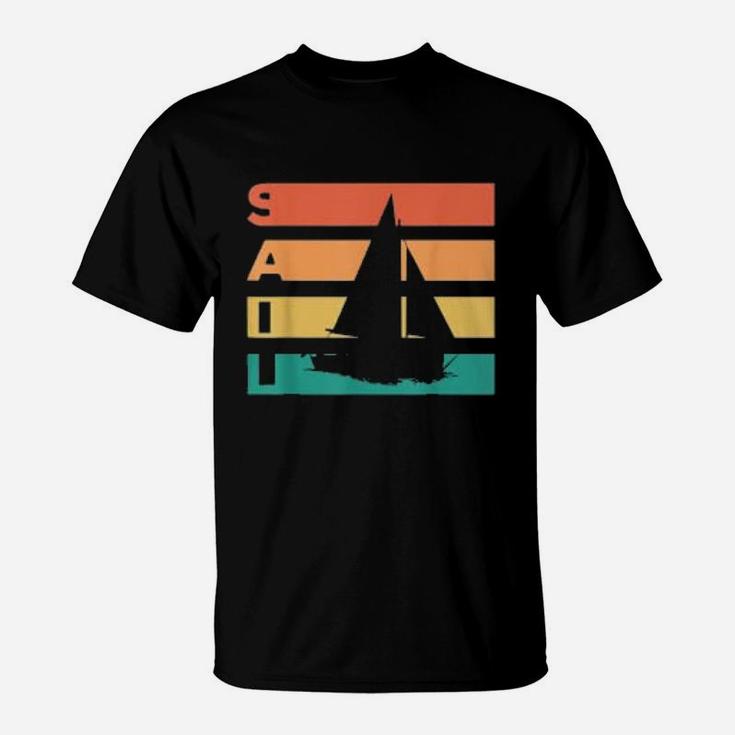 Retro Vintage Sailing Sail Gift T-Shirt