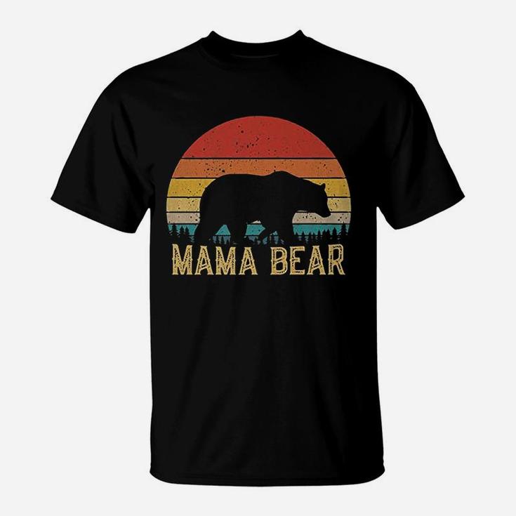 Retro Vintage Sunset Mama Bear T-Shirt