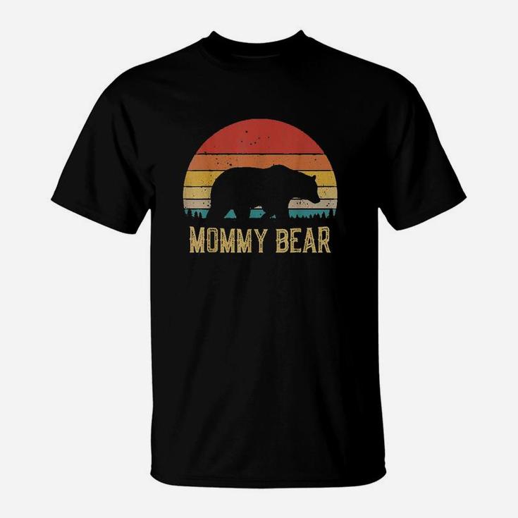Retro Vintage Sunset Mommy Bear Good Gifts For Mom T-Shirt