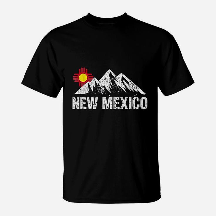 Retro Vintage Sunset Mountain New Mexico T-Shirt