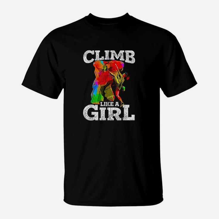 Rock Climbing Bouldering Hiking Wall Climber Gift T-Shirt