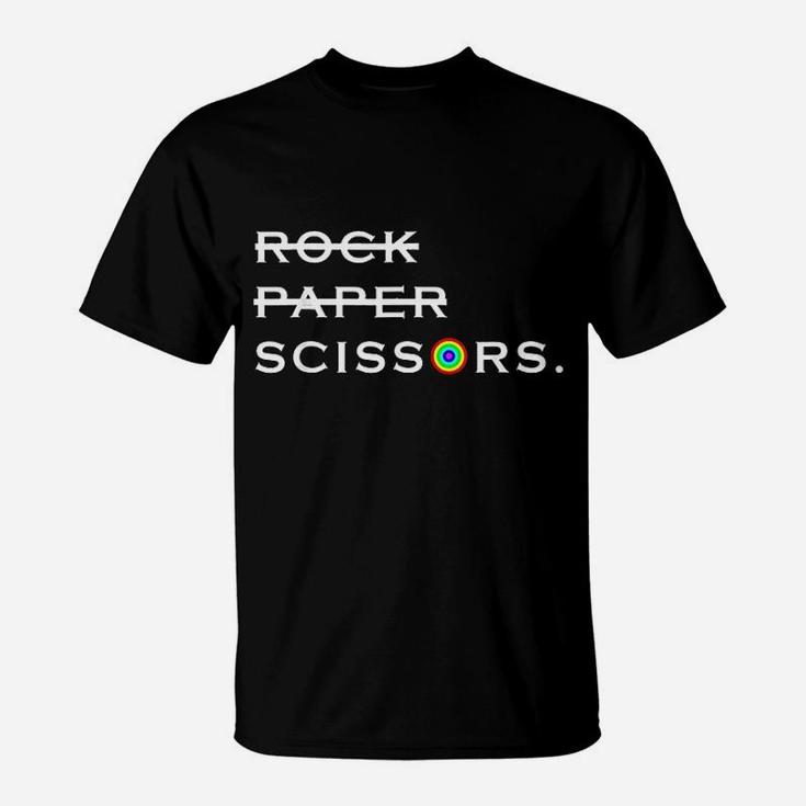 Rock Paper Scissors Lesbian Lgbt International Lesbian Day T-Shirt