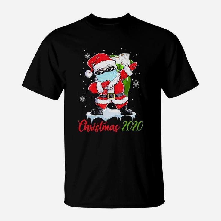 Santa Dabbing Toilet Paper Funny Christmas T-Shirt