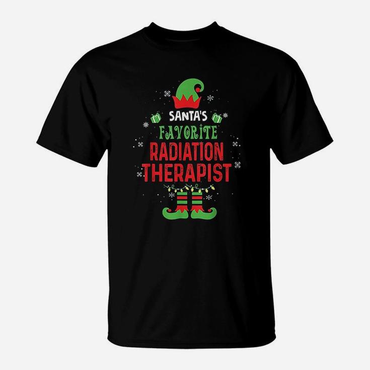 Santas Favorite Radiation Therapist Funny Christmas Gifts T-Shirt