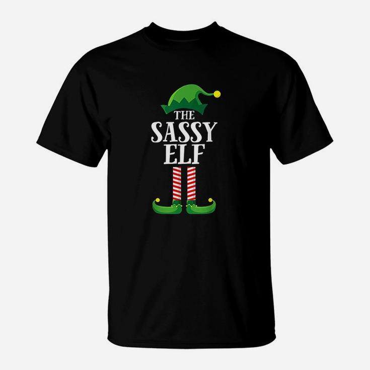 Sassy Elf Matching Family Group Christmas Party T-Shirt