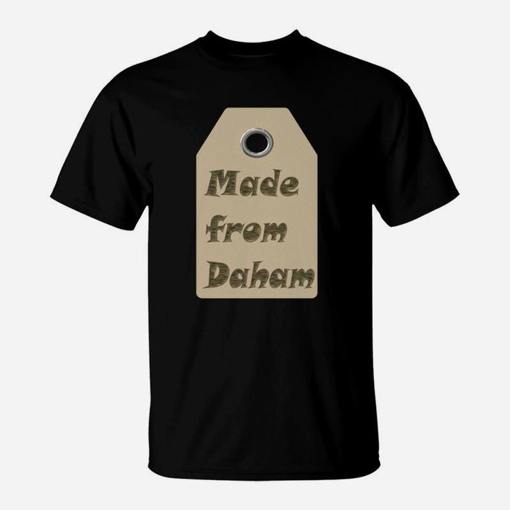Schwarzes Herren T-Shirt Made from Denim Design, Modisches Tee