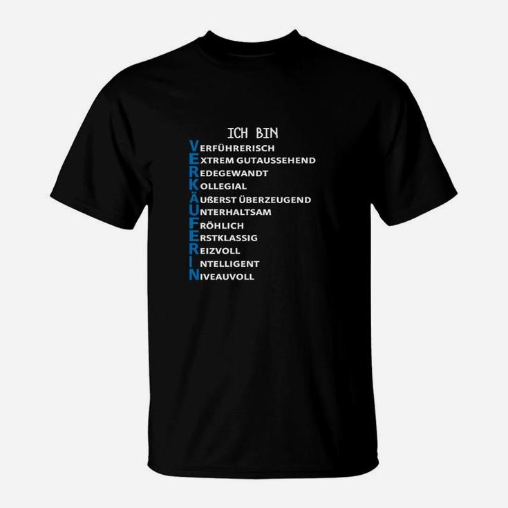 Schwarzes T-Shirt Ich bin VERTRAUENSWÜRDIG Positives Akronym-Design