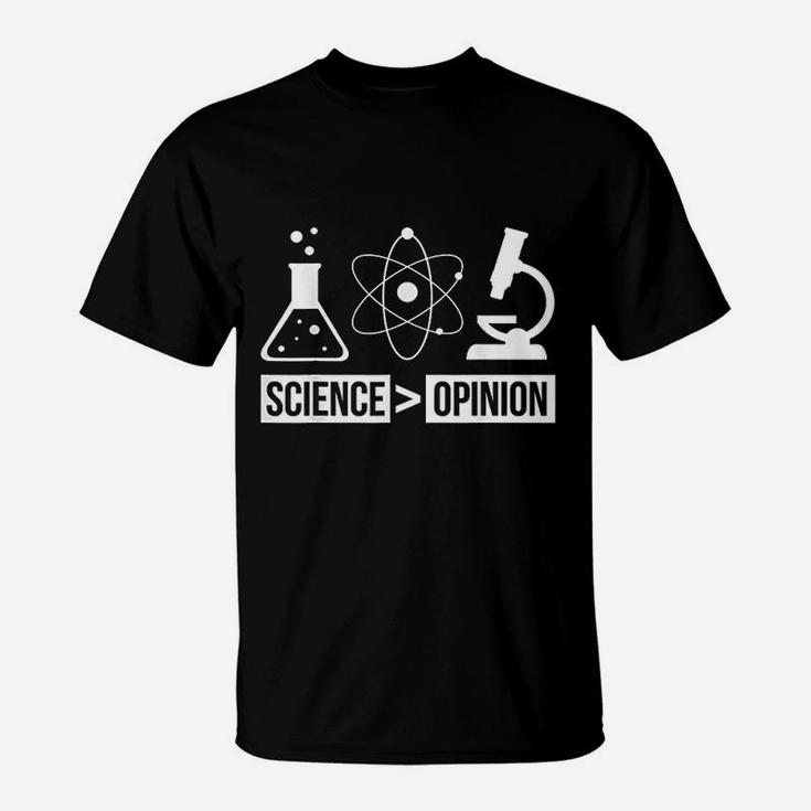 Science Day Gift Scientist Facts Evidence Science T-Shirt
