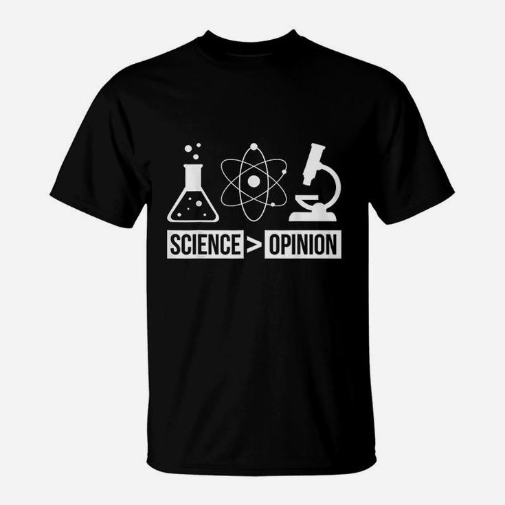 Science Day Gift Scientist Facts Evidence Science T-Shirt