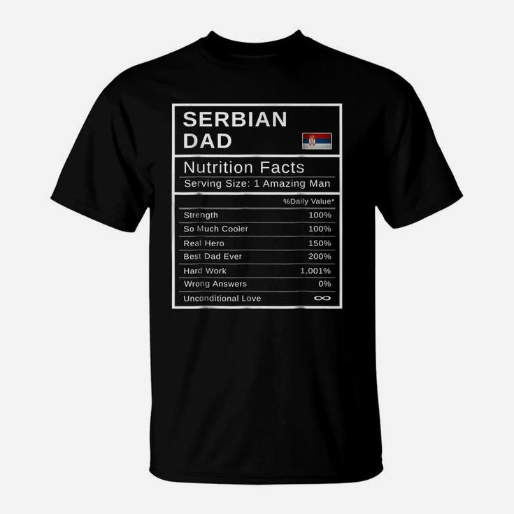 Serbian Dad Nutrition Facts T-Shirt