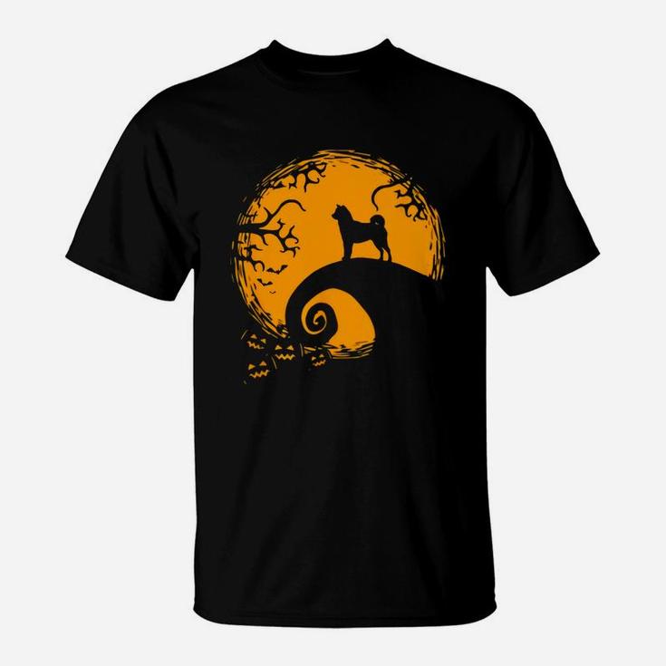 Shiba Inu And Moon Halloween Costume Shirt T-Shirt