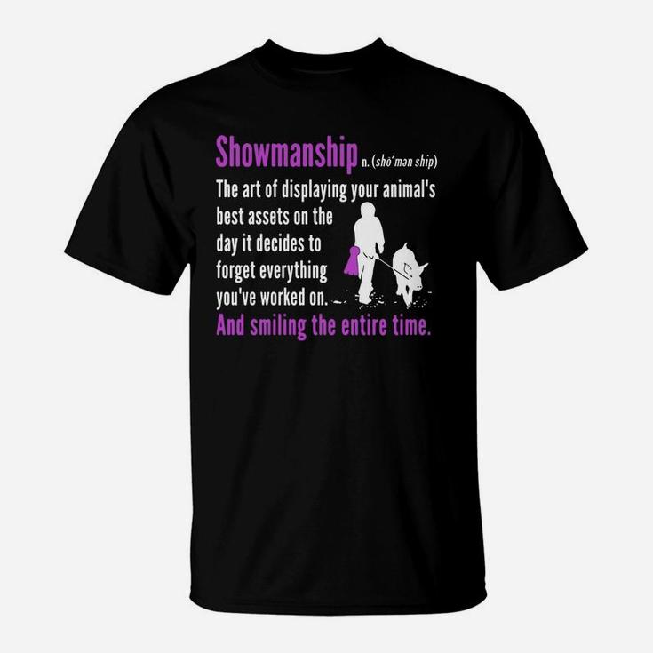 Show Pig Showmanship Shirt Livestock Showing Picksplace T-Shirt