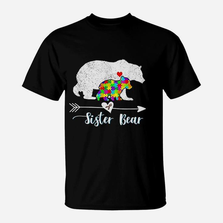 Sister Bear Support Autistic T-Shirt