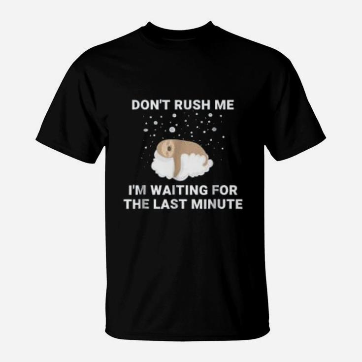 Sloth Don't Rush Me I'm Waiting For The Last Minute T-Shirt