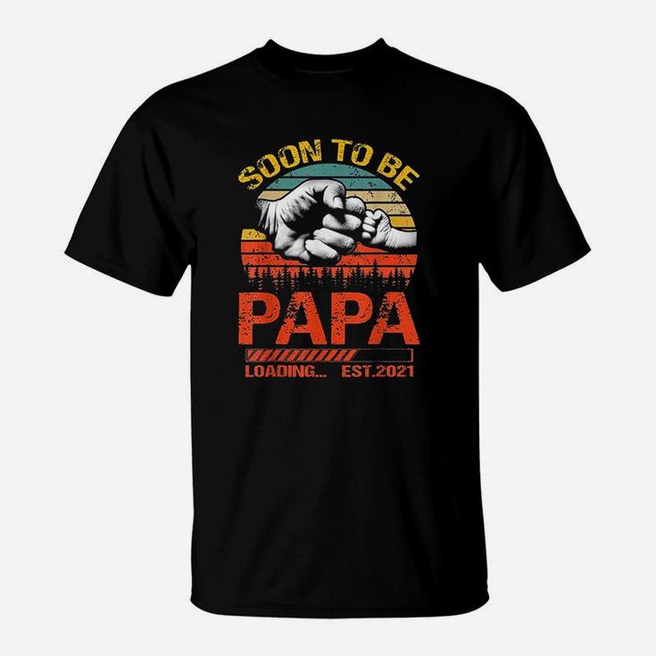Soon To Be Papa Est 2021 New Papa Vintage T-Shirt