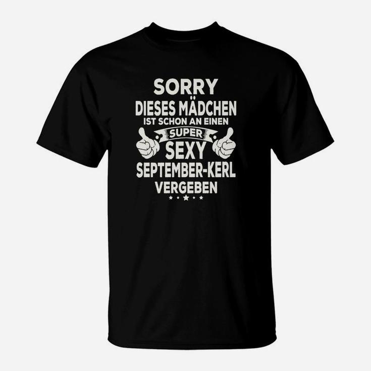 Sorry Mädchen vergeben an sexy September-Kerl T-Shirt, Beziehungsshirt