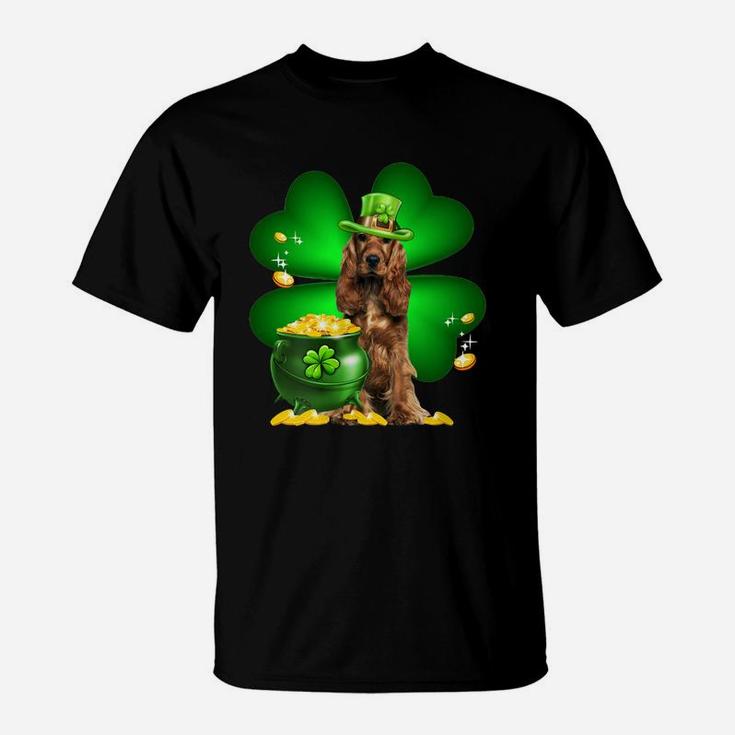 Spaniel Shamrock St Patricks Day Irish Great Dog Lovers T-Shirt