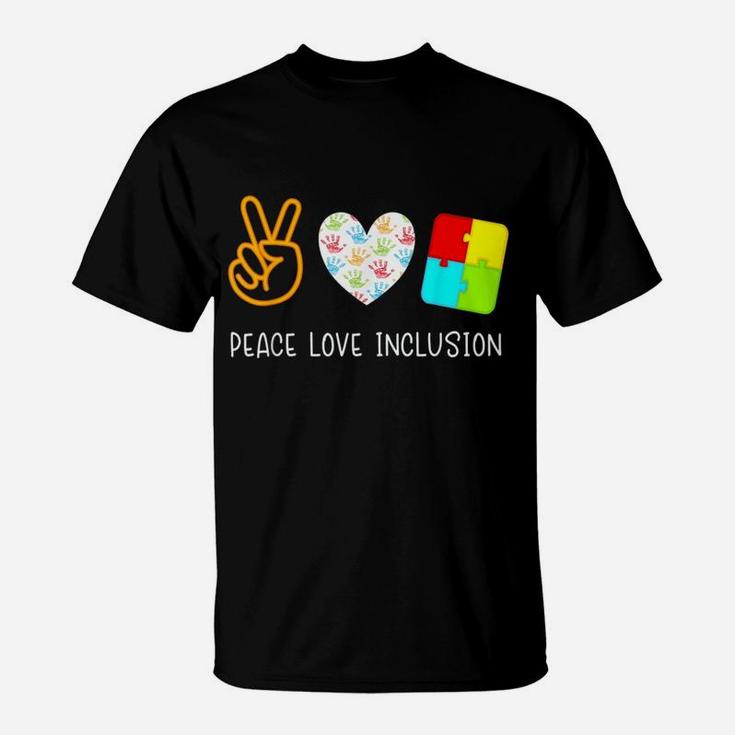 Sped Special Education Peace Love Inclusion T-Shirt