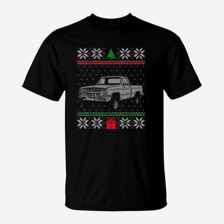 Square Body Truck Ugly Christmas Classic Vintage Pickup T-Shirt