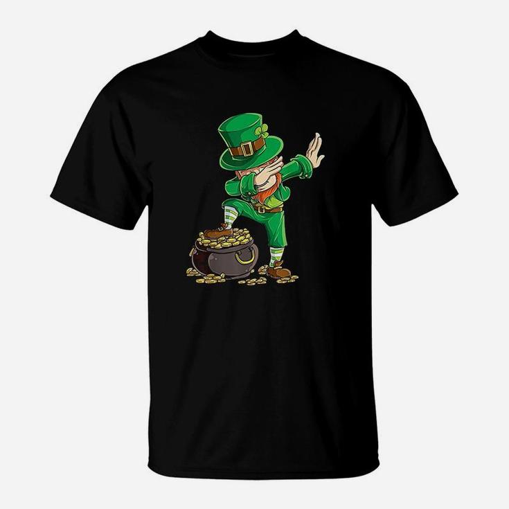 St Patricks Day Dabbing Leprechaun Boys Kids Men Gifts Dab T-Shirt