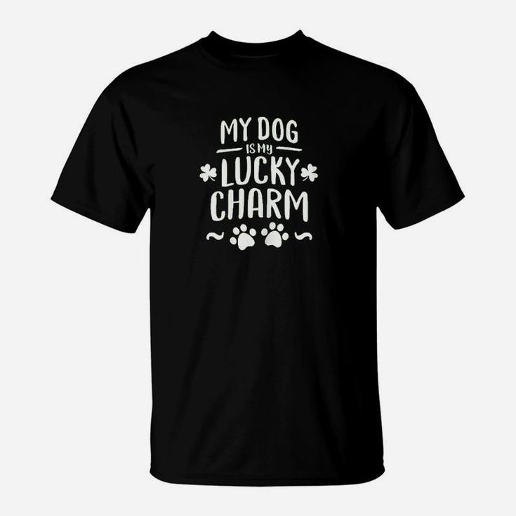 St Patrick's Day Dog Mom Shamrock My Dog Is My Lucky Charm T-Shirt