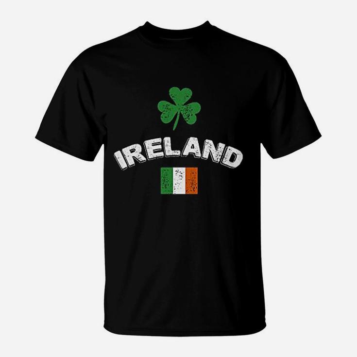 St Patricks Day Lucky Ireland Flag Lucky Leaf T-Shirt