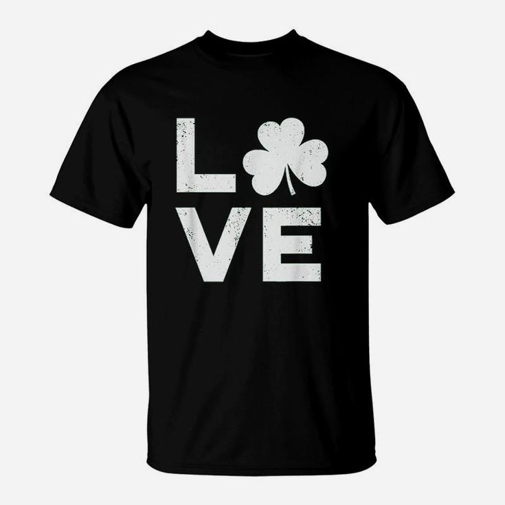 St Patricks Day Vintage Shamrock Love Irish Gift T-Shirt