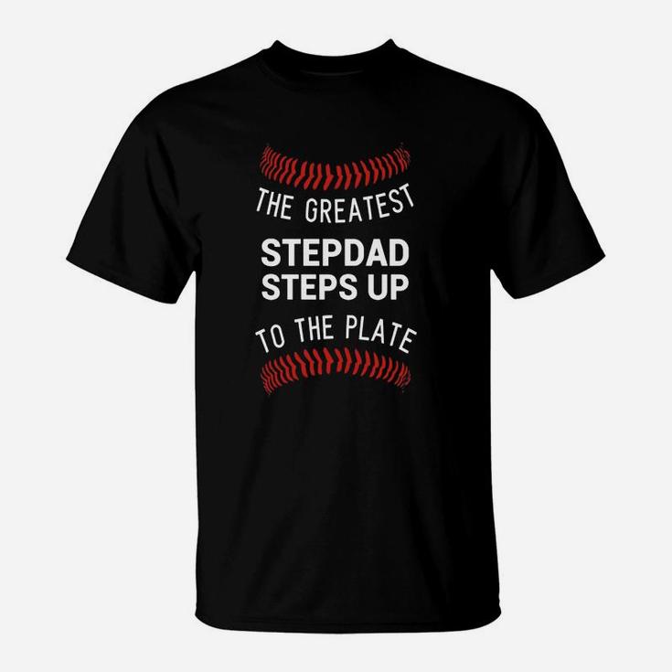 Stepdads Step Up Shirt Husband Bonus Dad Fathers Day Gift T-Shirt