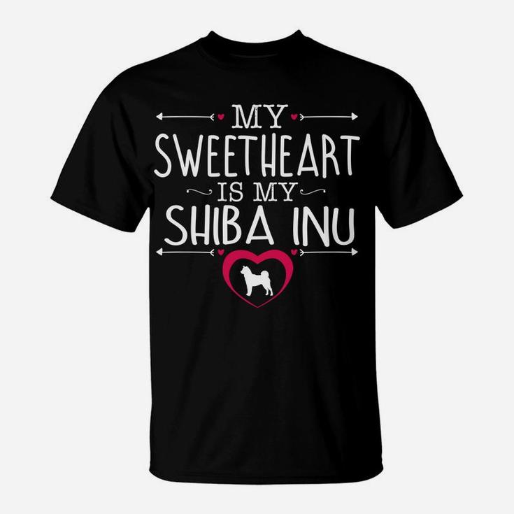 Sweetheart Is Shiba Inu Valentines Day Dog T-Shirt