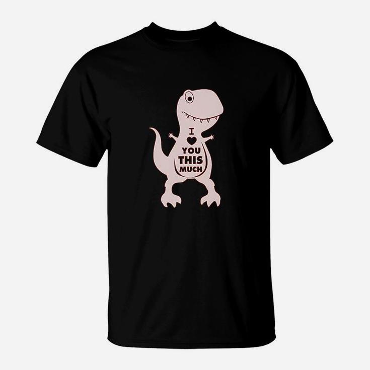 T-rex Valentine's Day I Love You This Much T-Shirt