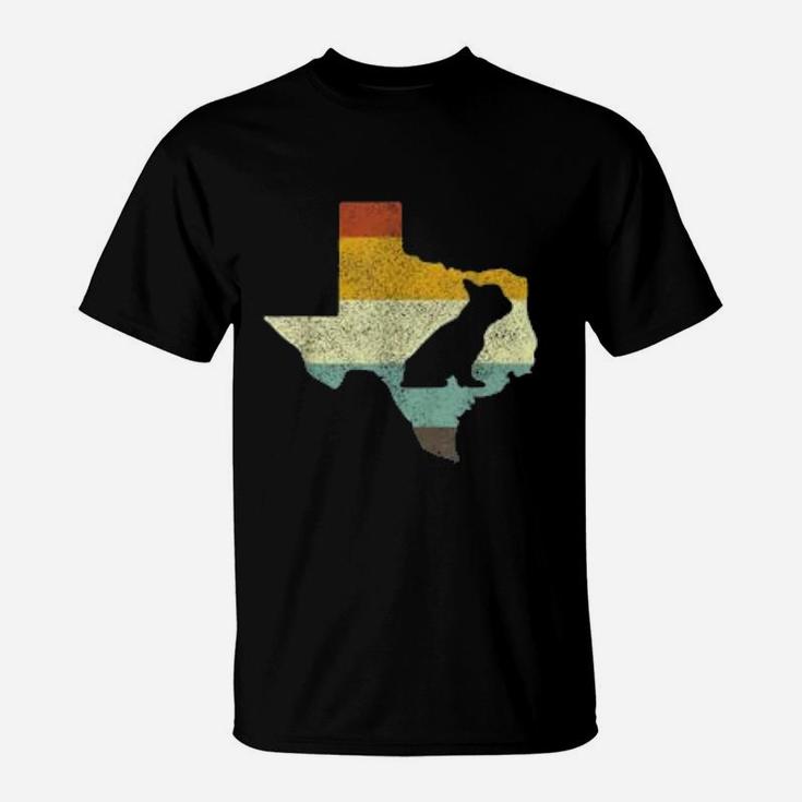 Texas French Bulldog Dog Vintage Texan Frenchie T-Shirt