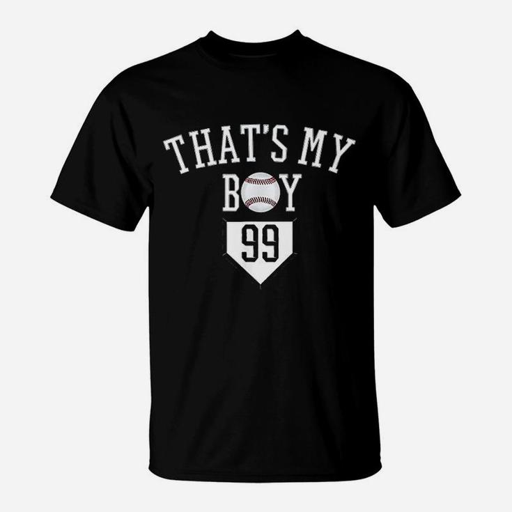That Is My Bo Baseball Number 99 Jersey Baseball Mom Dad T-Shirt