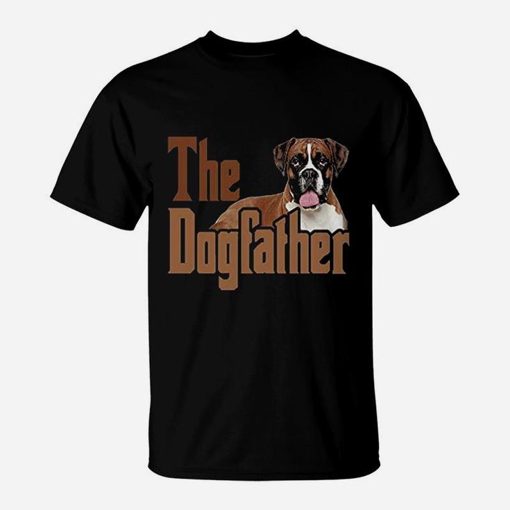 The Dogfather Cute Boxer Dog Apron Dog Dad Kitchen Baking T-Shirt
