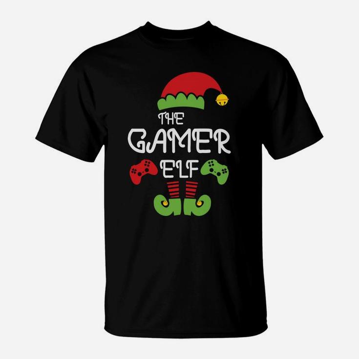 The Gamer Elf Family Matching Christmas Gift Ideas T-Shirt