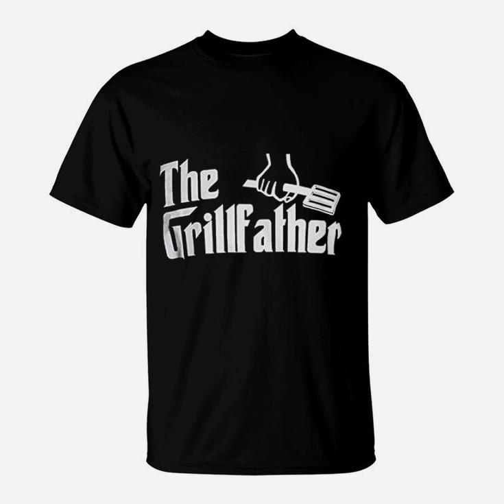 The Grillfather Funny Dad Grandpa Grilling Bbq Meat Humor T-Shirt