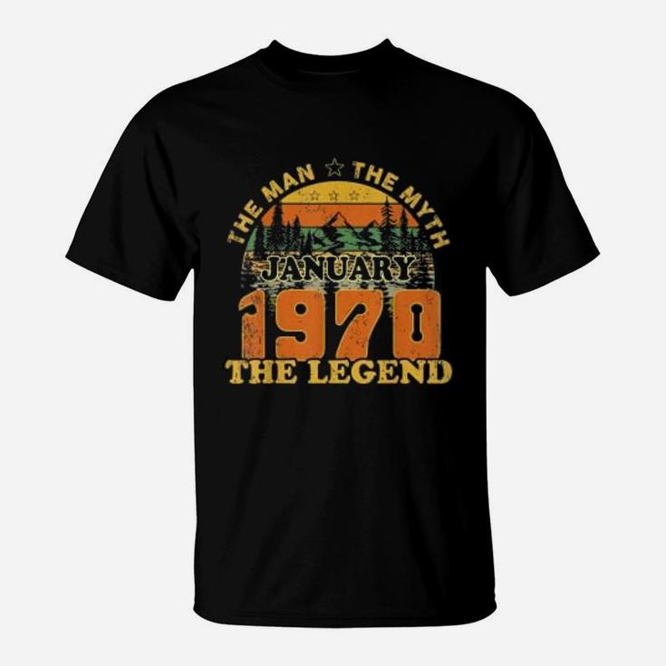 The Man Myth Legend January 1970 Vintage 1970 T-Shirt