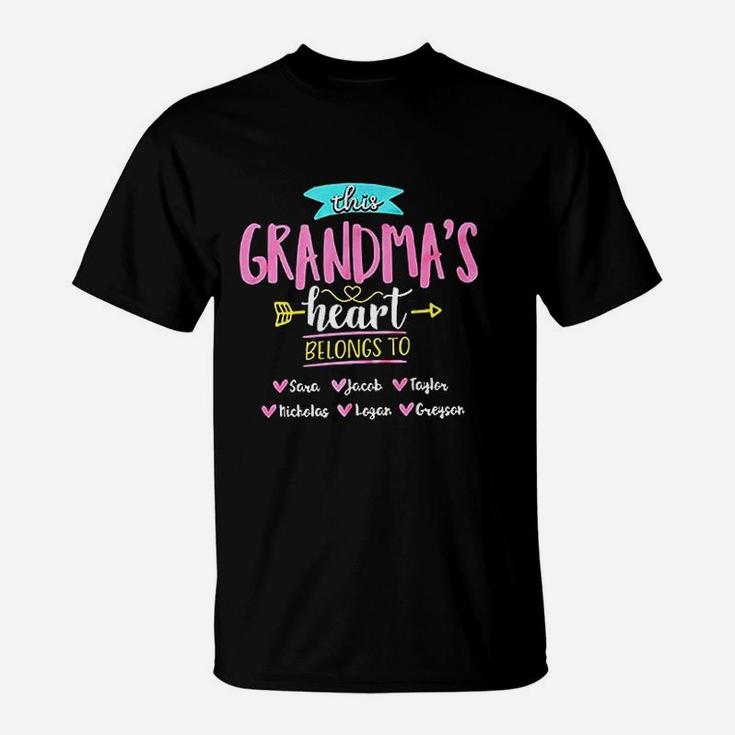 This Grandmas Heart Belongs To Mom T-Shirt