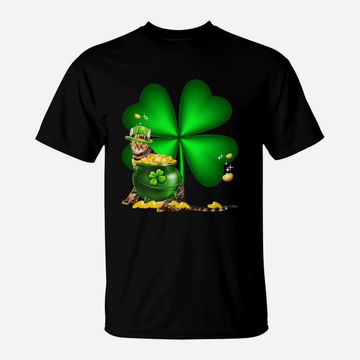 Toyger Shamrock St Patricks Day Irish Great Cat Lovers T-Shirt