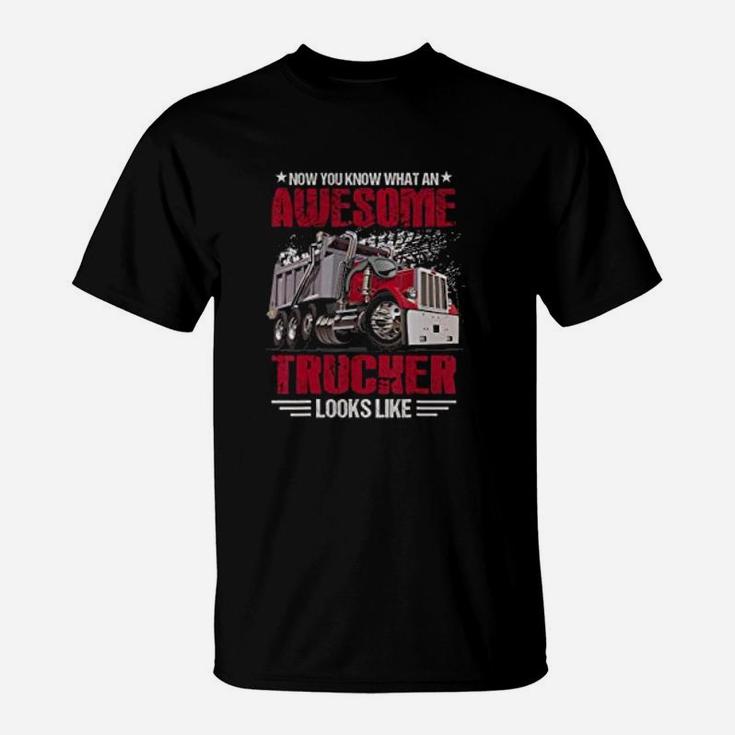 Trucker American Flag Truck Driver Trucker T-Shirt
