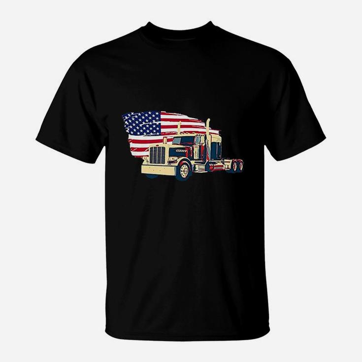 Trucks Truck Driver Semi Truck Driver American Trucker T-Shirt