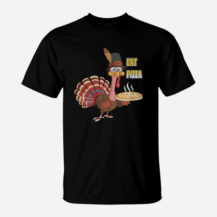Turkey Eat Pizza Shirt Funny Thanksgiving T-Shirt