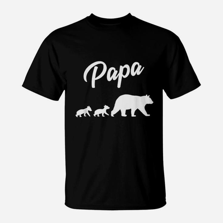 Twin Dad Papa Bear, dad birthday gifts T-Shirt