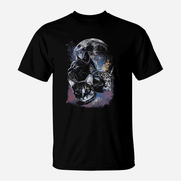 Ugly Christmas Company Space Cats Moon T-Shirt