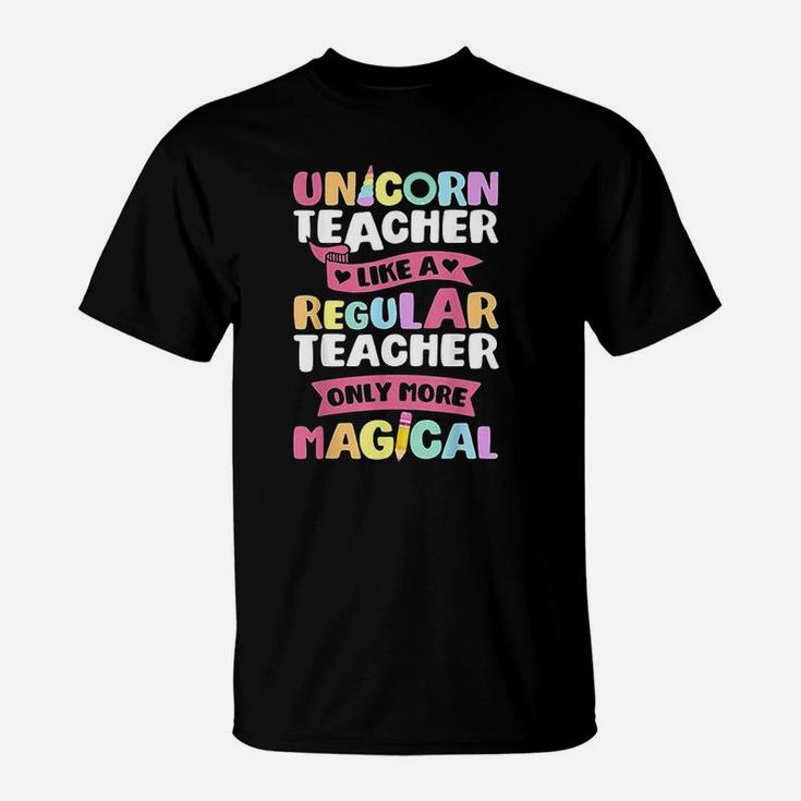 Unicorn Teacher Funny Women Teachers Back To School T-Shirt